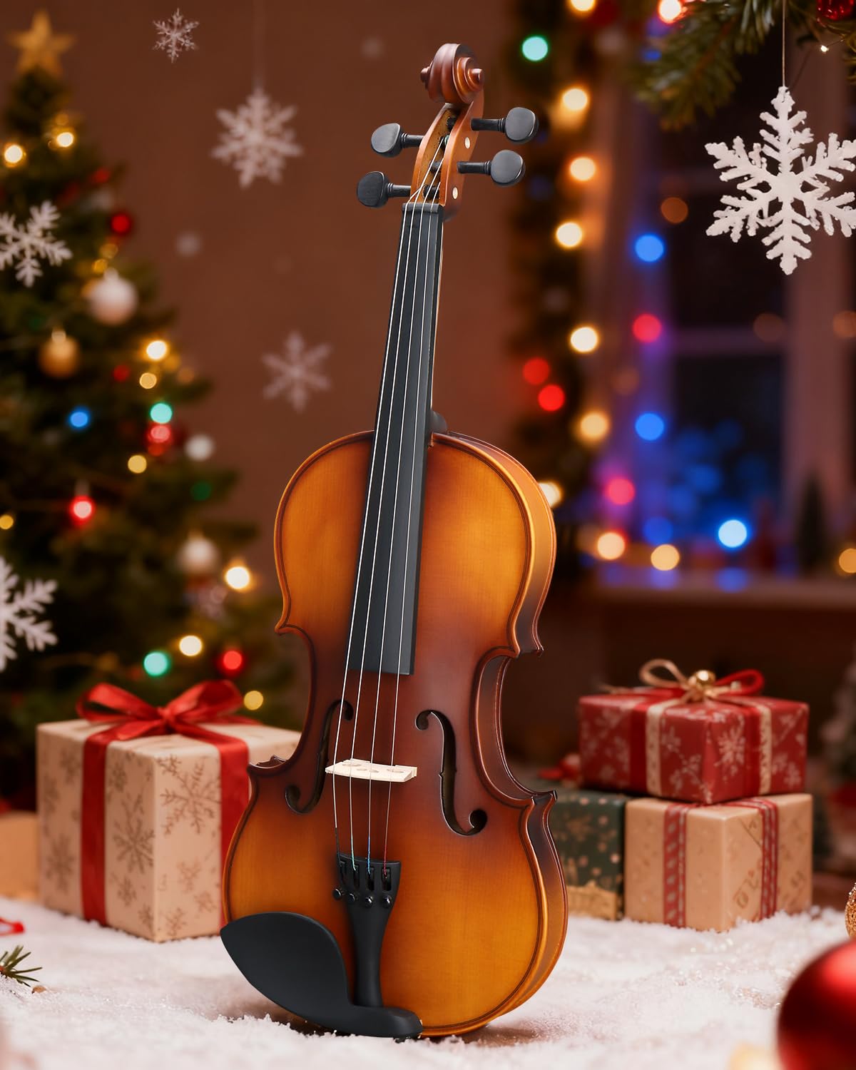 Ktaxon 4/4 Violin Solid Wood, Full Size Acoustic Fiddle Set (Matte)