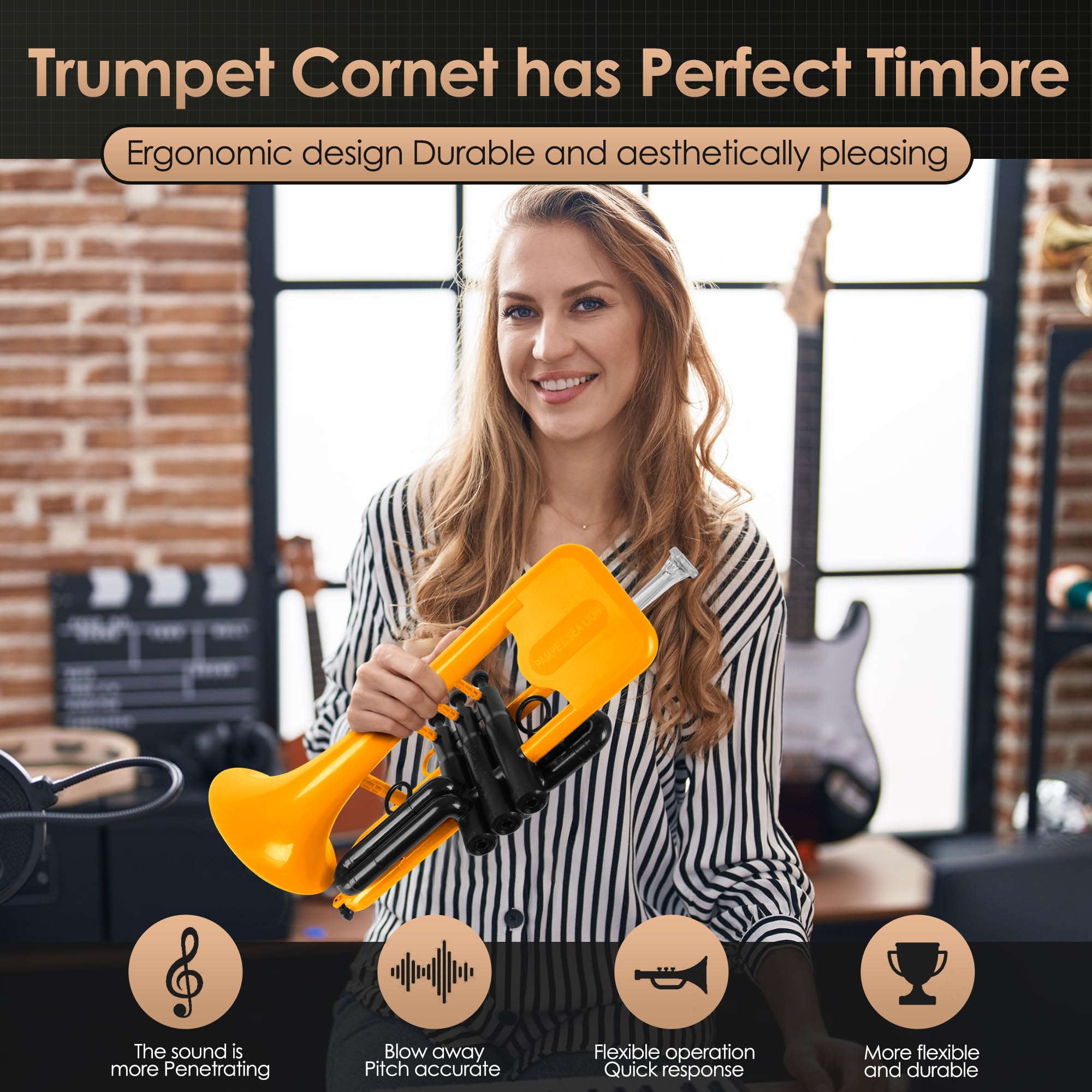 PAMPET SEA LION Plastic Bb Trumpet for Advanced Student Beginner
