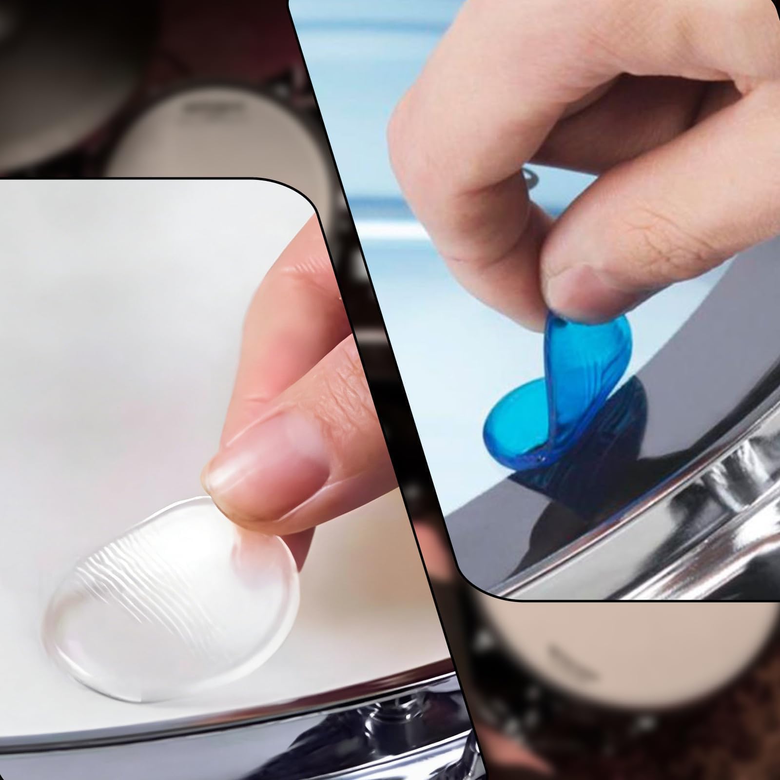 18PCS Drum Dampening Gel Pads; Professional Silicone Drum Mutes Silencers