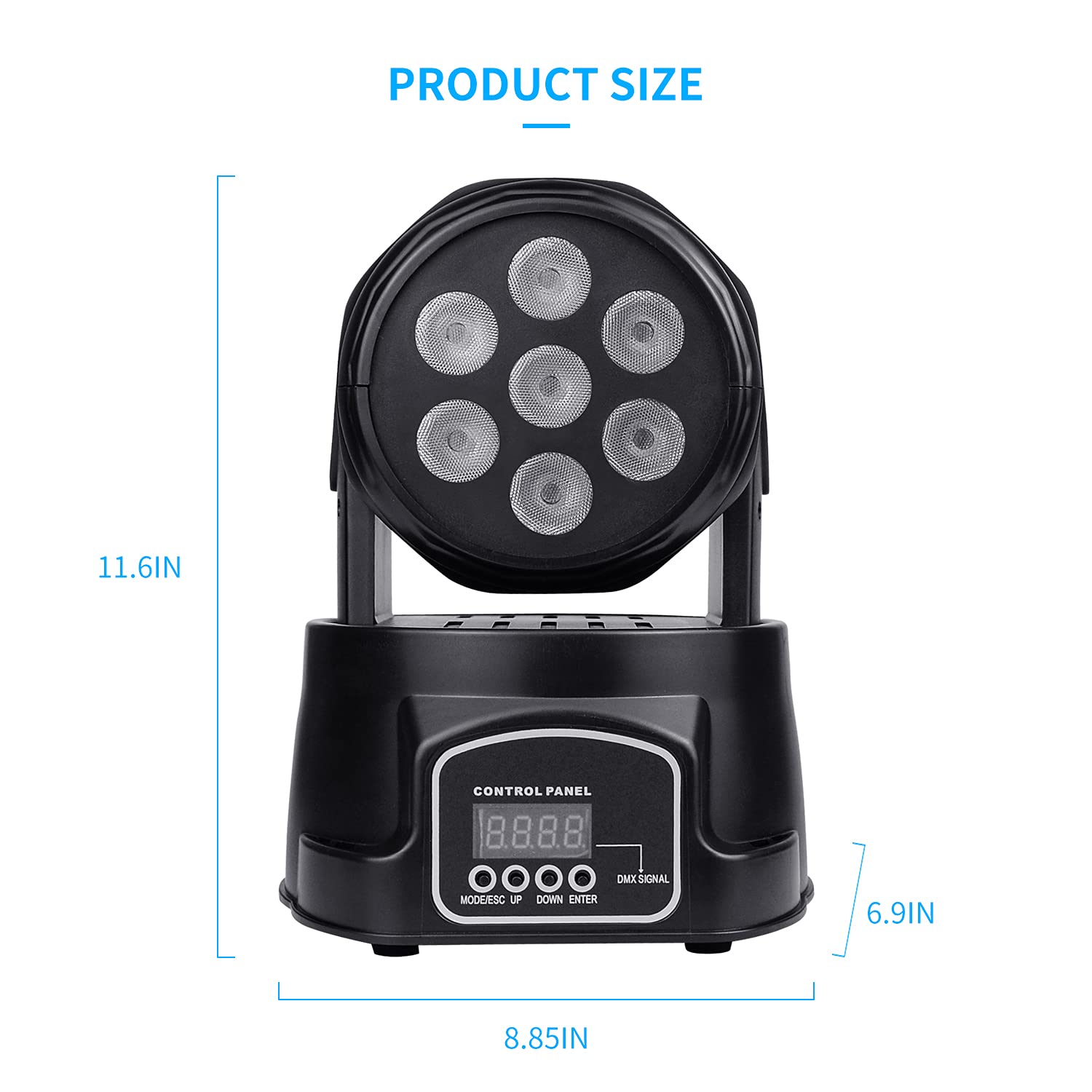 Betopper 7x8W Moving Head DJ Lights,RGBW Stage Lighting-4 Packs