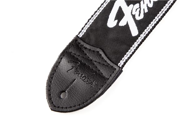 Fender 0990671000 Running Logo Guitar Strap, 2in, Black