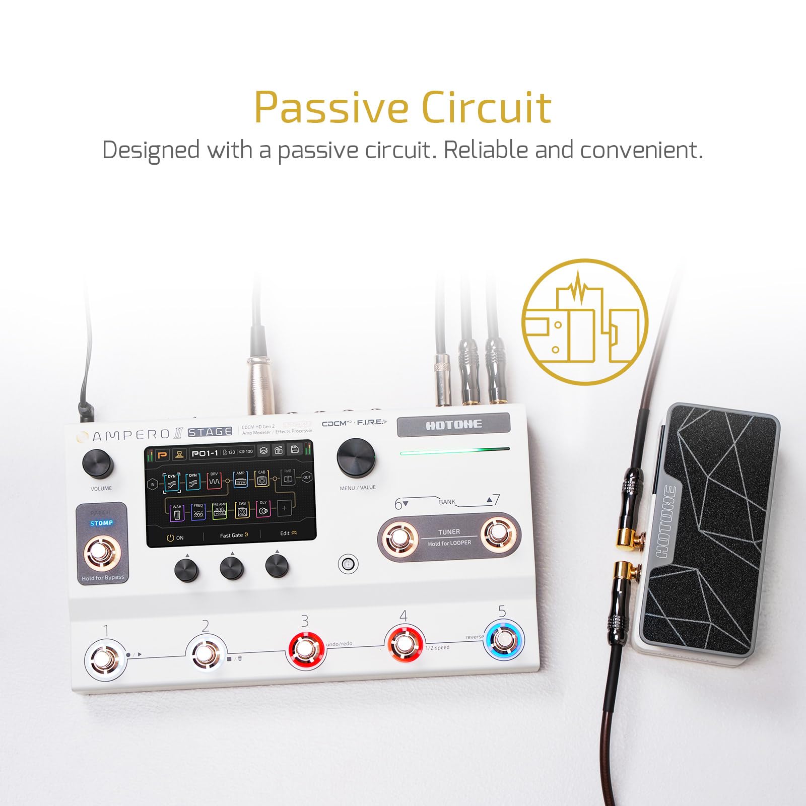 Hotone Ampero II Press Passive Expression and Switching Pedal