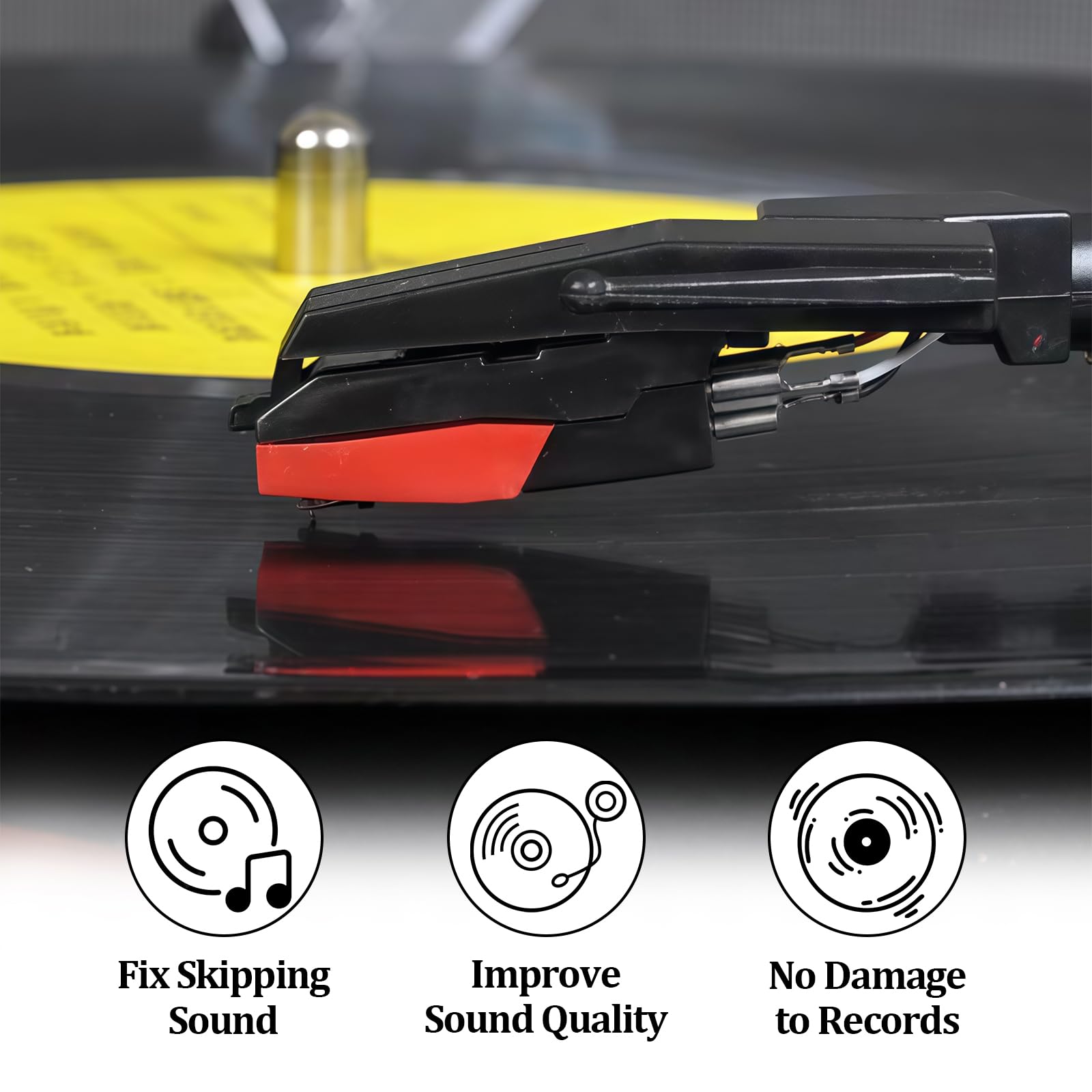 Record Player Needle,3 PCS Turntable Record Player Needles Replacement Compatible with Crosley, Victrola & More Turntable,Phonograph Cartridge Needle