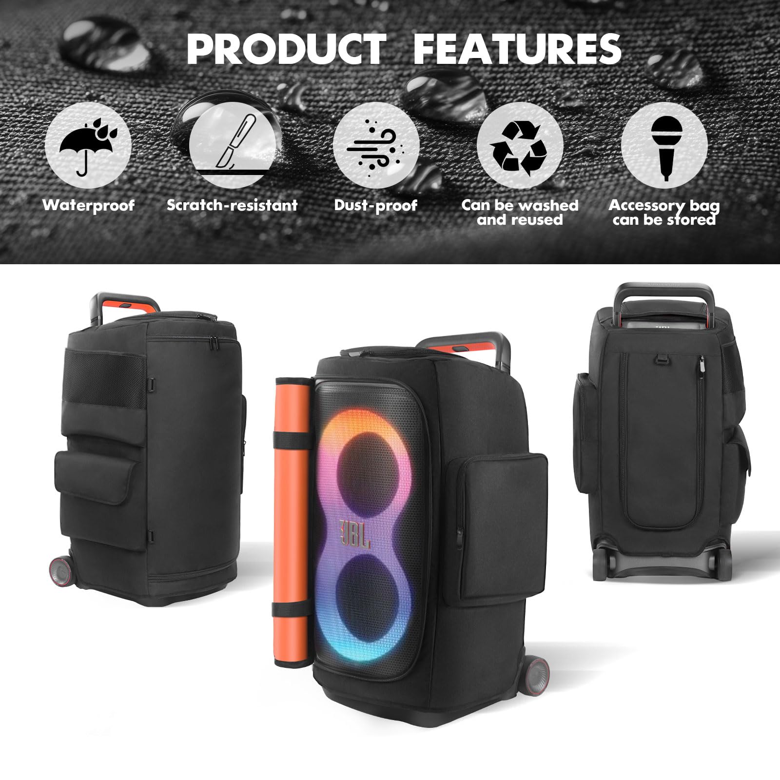 TATAVR Cover for JBL PartyBox 520, Waterproof Dustproof Speaker Travel Bag