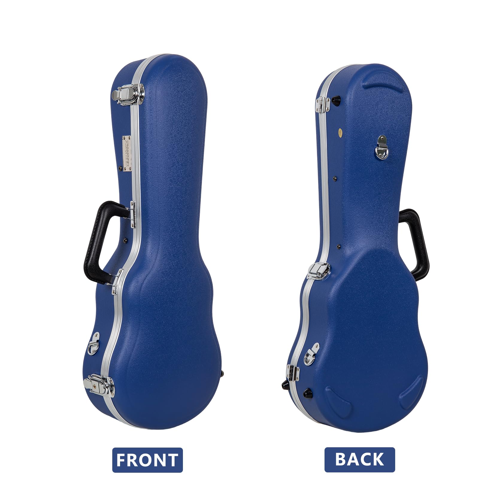 Crossrock Soprano Ukulele Case, Fit for 21 inches | Molded Hardshell with Scratch-Resistant Matte Finish, Security Lock, Accessory Compartment & Shoulder Straps — Vibrant Blue (CRA880SUVB)