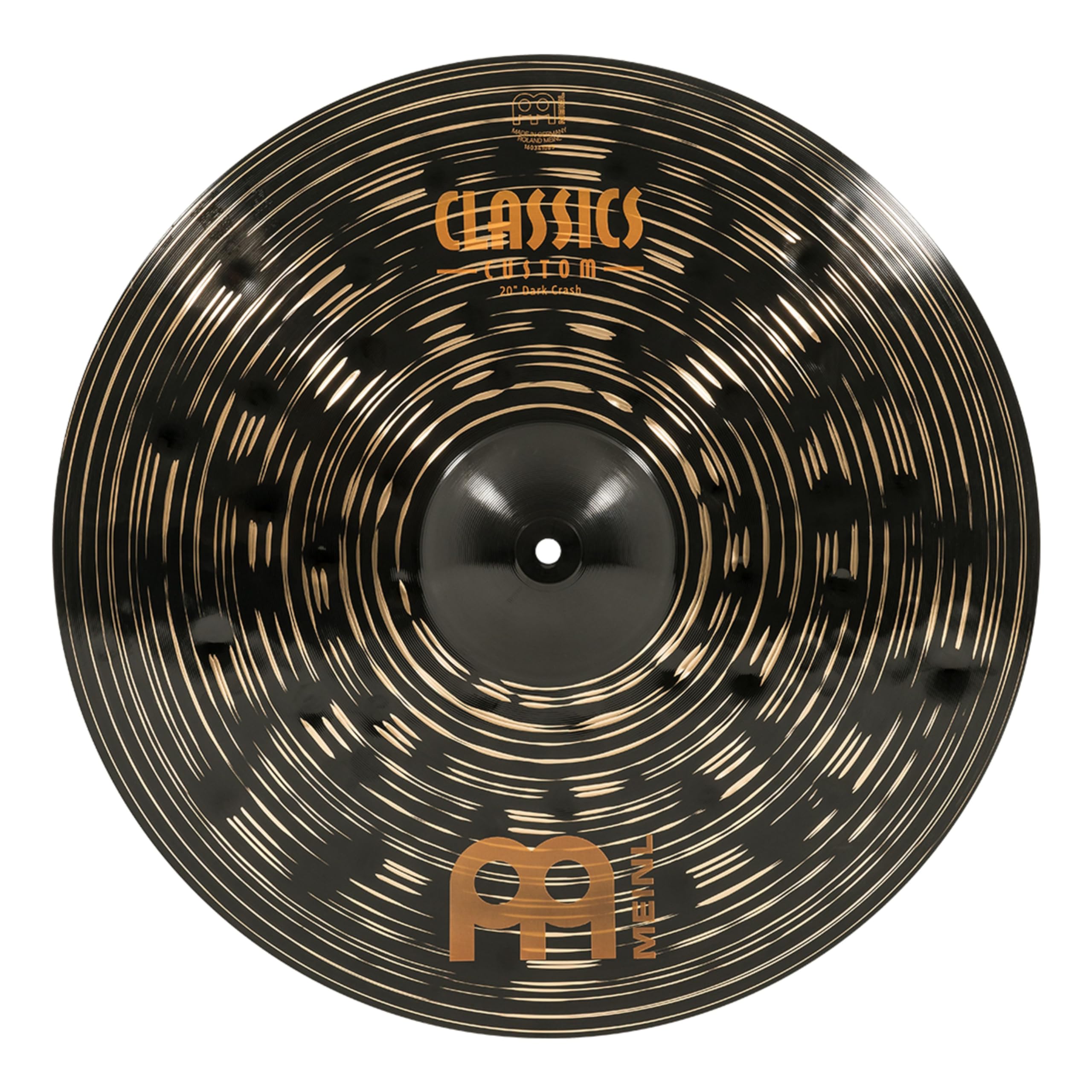 Meinl 20″ Crash Cymbal – Classics Custom Dark – Made in Germany, 2-YEAR WARRANTY (CC20DAC)