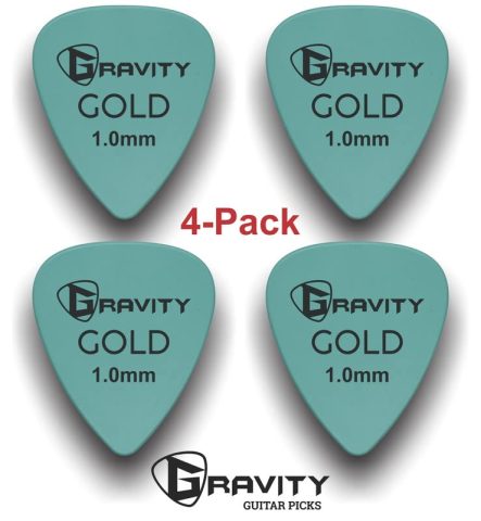 Gravity Gold Series Guitar Picks – Great For Beginners & Professionals – Pack of 4