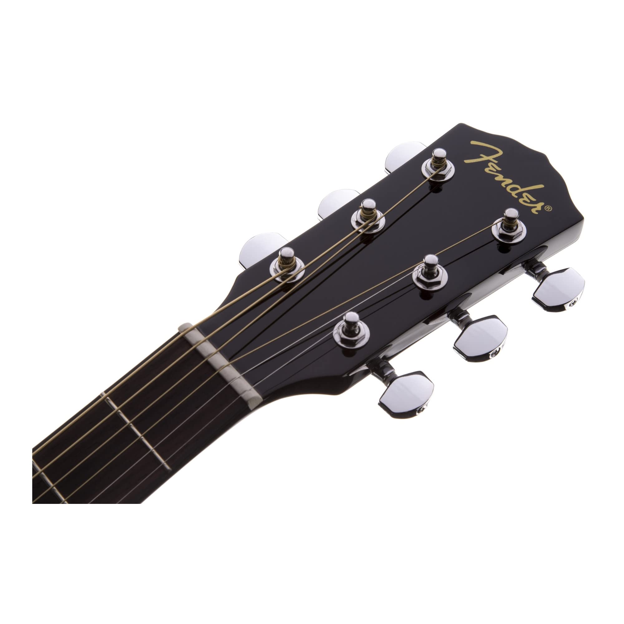 Fender 970110206 Acoustic Guitar, with 2-Year Warranty, CD-60 Dreadnought V3 Classic Design with Rounded Walnut Fingerboard and Alloy Steel Strings, Glossed Black Finish, Spruce Top, Includes Hard-Shell Case