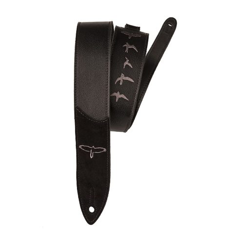 PRS Premium Leather 2″ Strap Embroidered Birds, Black