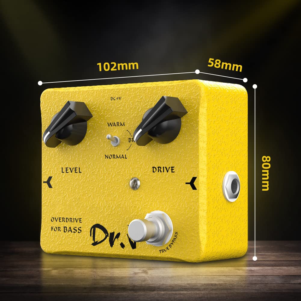 JOYO Bass Overdrive Pedal Effects from Rock to Metal Specially Design for Bassist High-end Edition Dr.J Series (D52)