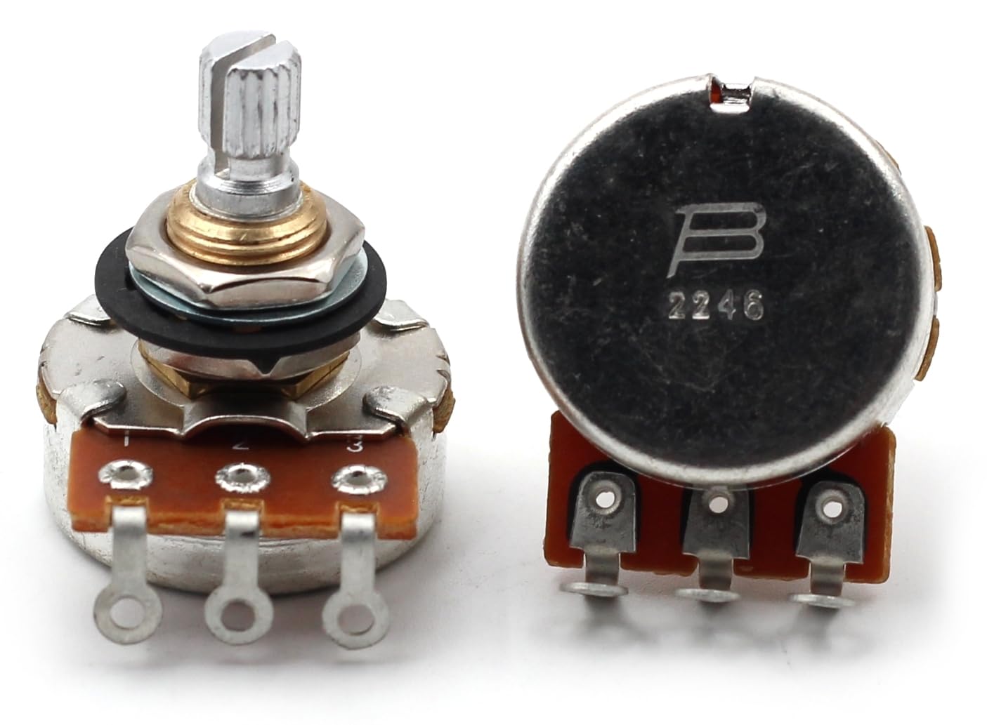 Bourns 250k Potentiometer – Short Split Shaft, Audio Taper, Low Friction Guitar Pot (3x)