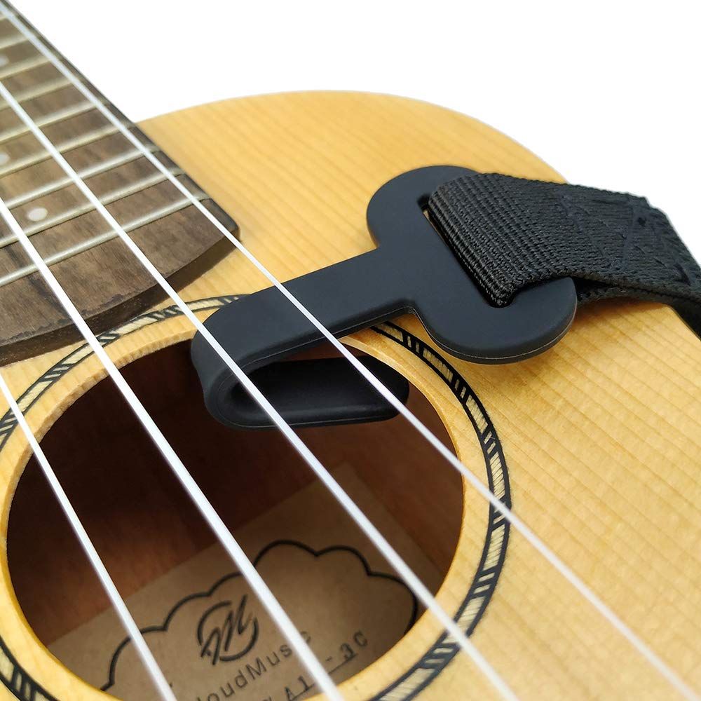 CLOUDMUSIC Ukulele Strap Clip On Red Roses