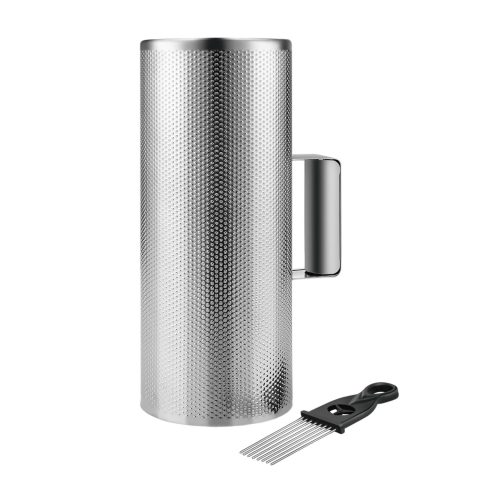 Flexzion Metal Guiro with Scraper Shack 5″ x 12″ – Merengue Guira Dominicana – Round Cylinder Stainless Steel Hand Musical Instrument Percussion for Jazz Bands, Concerts, and Live Performances