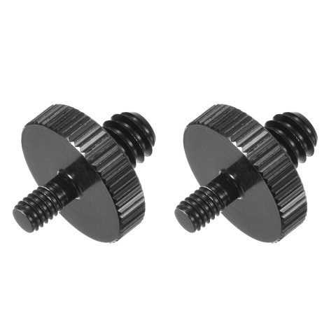 MECCANIXITY 2PCS Mic Stand Adapter 1/4 Male to M4 Male Screw Thread Adapter for Microphone Stand to Camera Tripod Mount Adapter