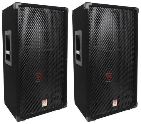 Rockville RSG12 12″ 3-Way 8-Ohm Passive DJ Pro Audio PA Speaker, 2-Pack