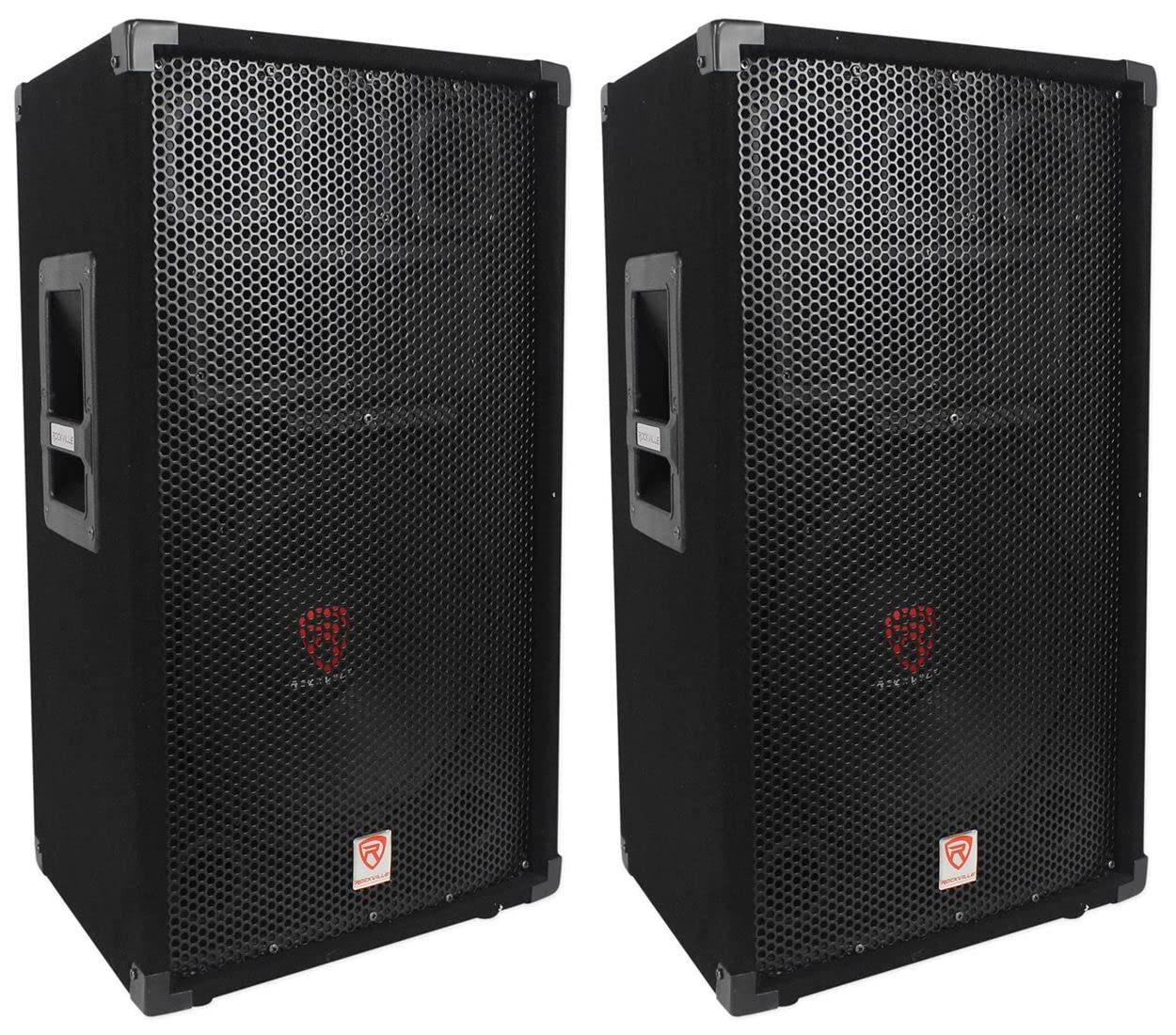 Rockville RSG12 12″ 3-Way 8-Ohm Passive DJ Pro Audio PA Speaker, 2-Pack