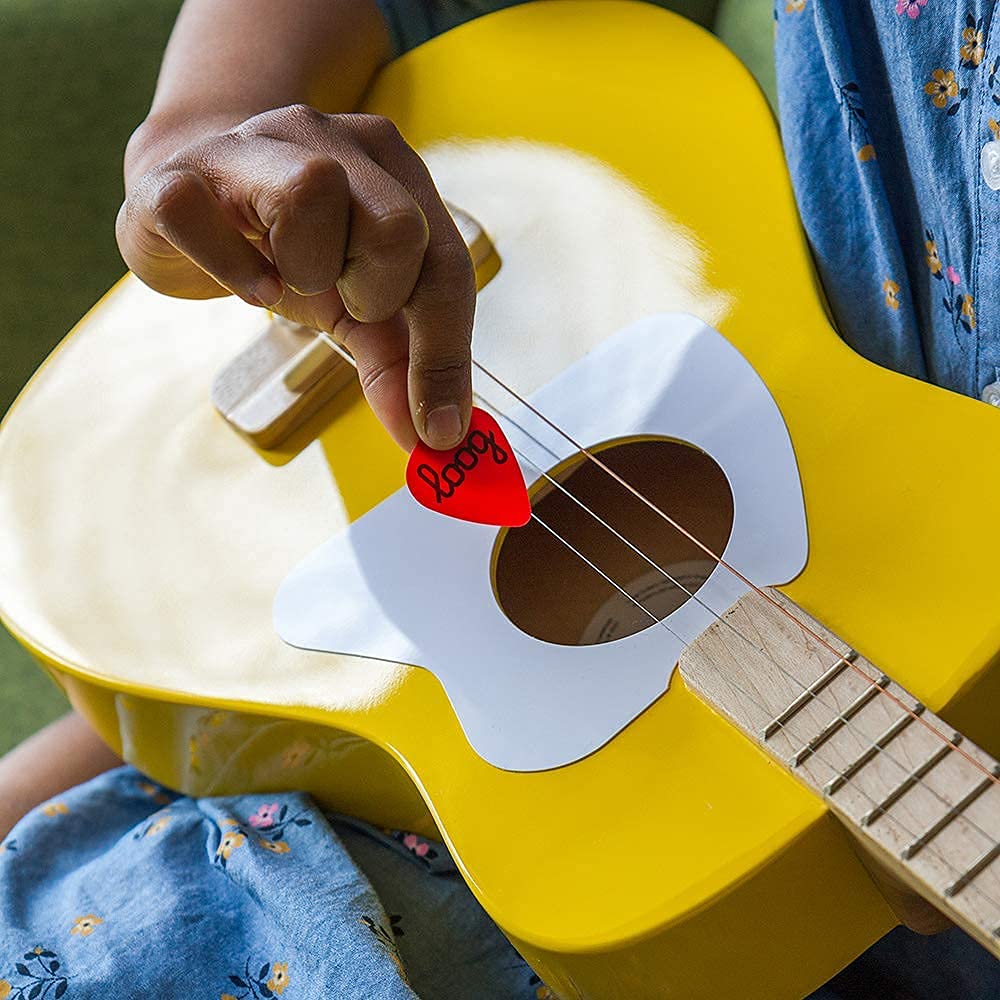 Loog Pro Acoustic kids Guitar 3-strings Ages 6+ Learning App and Lessons Included Yellow