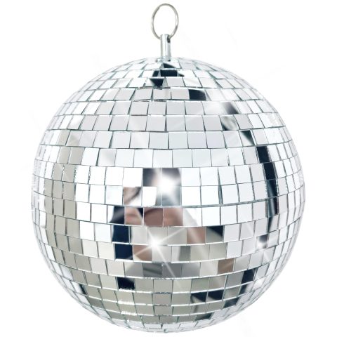 Mi-Ball Mirror Disco Ball 8-Inch Reflective Hanging Party Disco Ball Light for Dance Floor, Weddings, Holiday, Home Decor & DJ Events –Real Glass Silver Mirror Ball with Hanging Ring