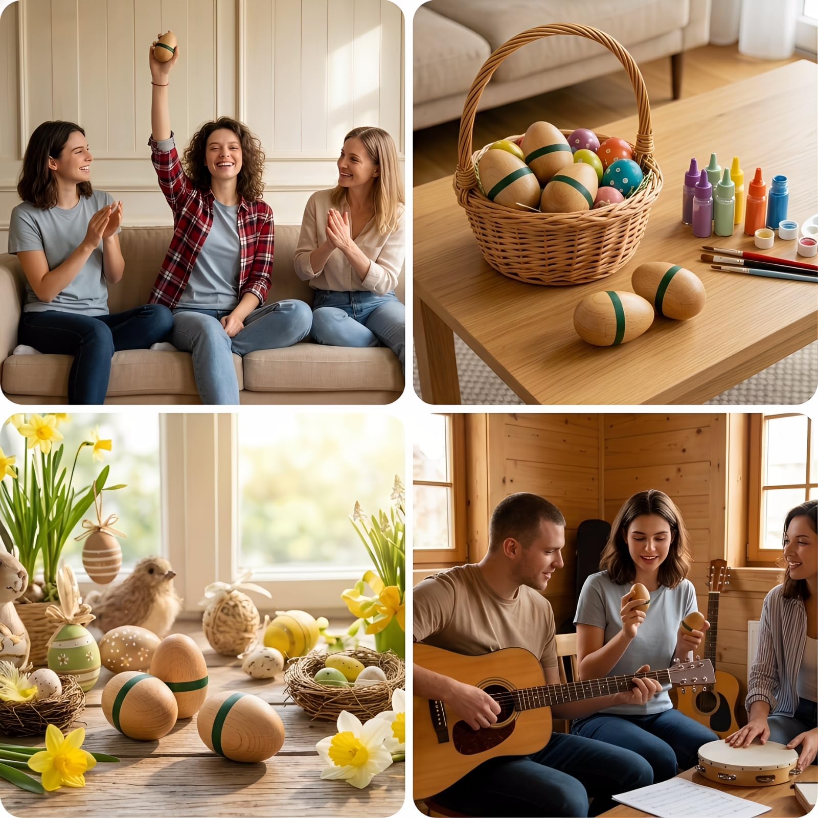 Ubblove Egg Shakers Musical Instruments: Hand Percussion Maracas for Adults