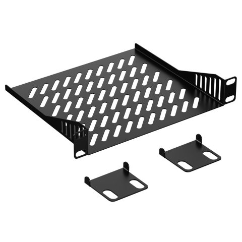 10 inch 1U Server Rack Shelf, Ventilated Rack-Mounted Cantilever Tray