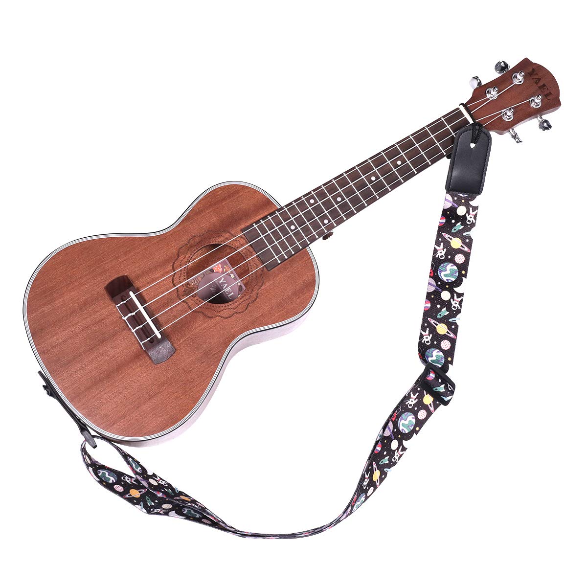 Q QINGGE Ukulele Strap Well made strap for Ukulele and kids’ guitars (black)