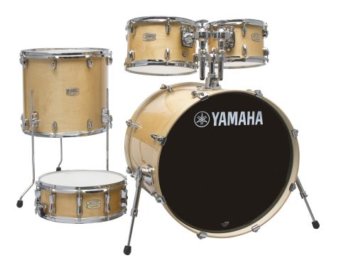 Yamaha Stage Custom Birch 5pc Drum Shell Pack With a 20″ Kick Drum and 14” Snare Drum in Natural Wood For Students and Working Drummers (SBP0F50NW)