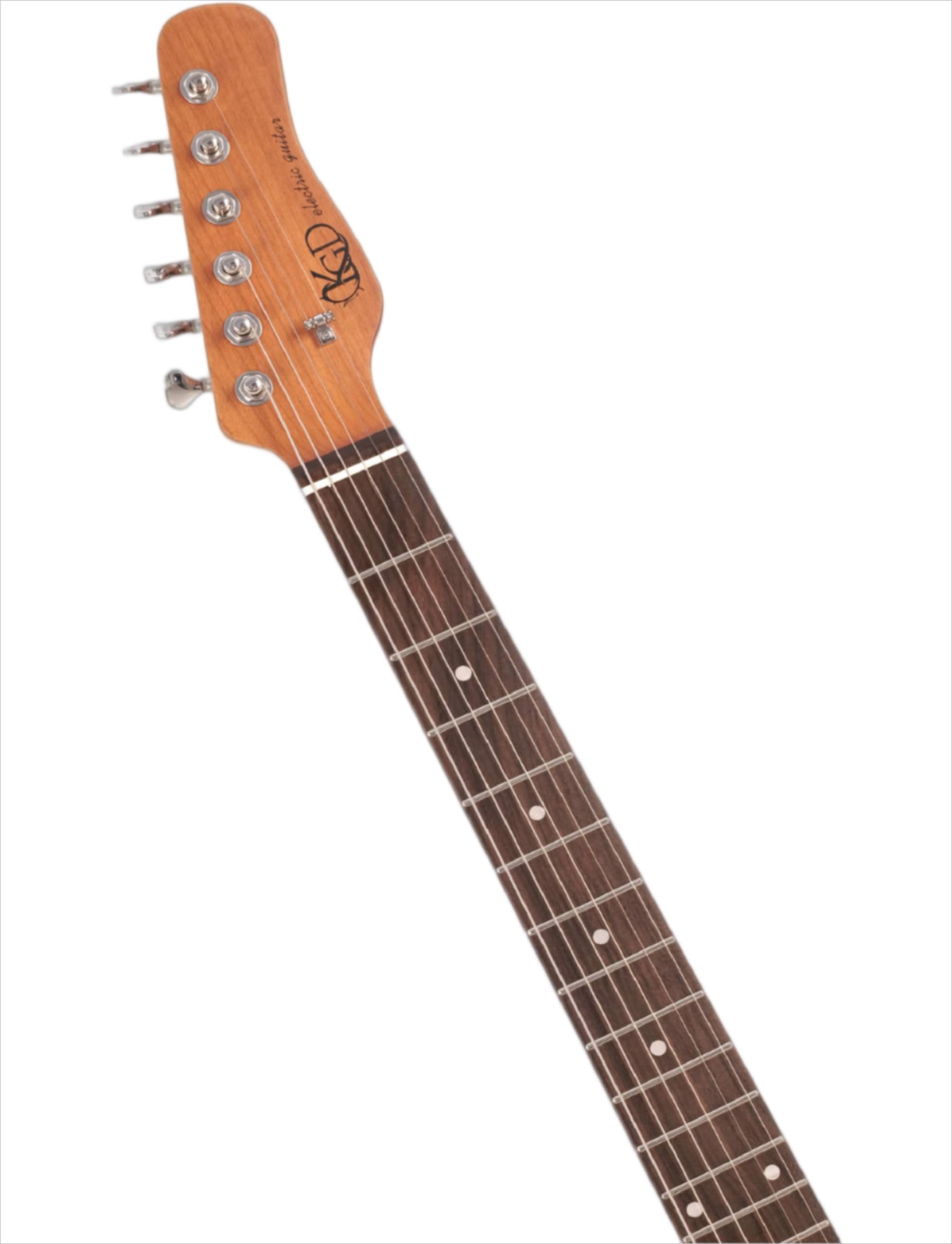 KGD Relic electric guitar mahogany body carbonized maple neck rosewood fretboard 6-string solidbody electric guitar S-S pickupsbrass barrel saddle bridge (Cream Yellow)
