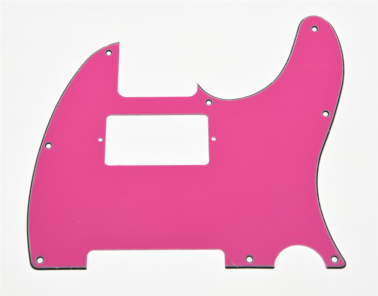 KAISH 8 Hole Tele Style Humbucker Pickguard Guitar Pick Guard for Telecaster/Tele Pink 3 Ply
