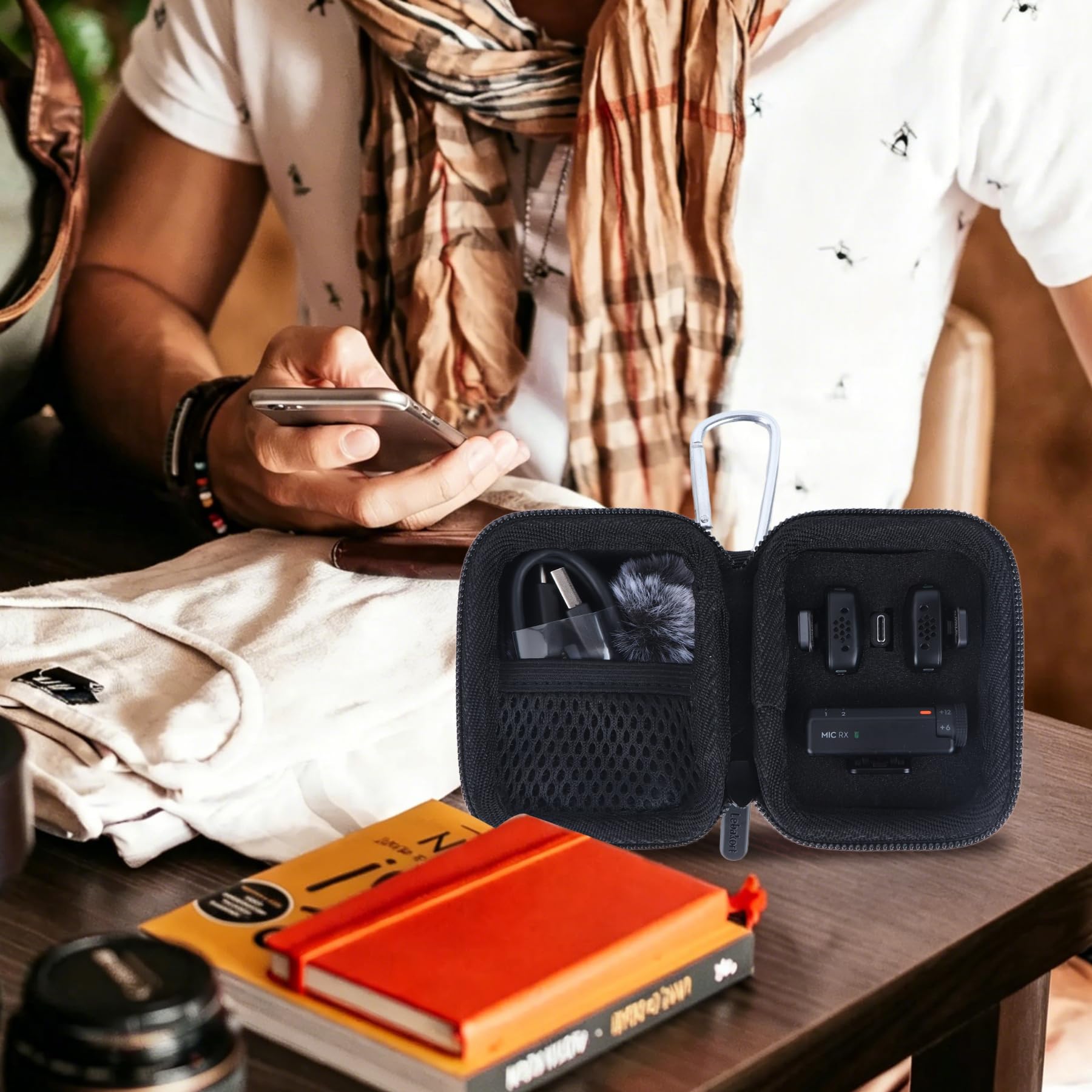 Lebakort Storage Case Compatible with DJI Mic Mini (2 TX + 1 RX) Wireless Lavalier Microphone (Storage Case for Mic)