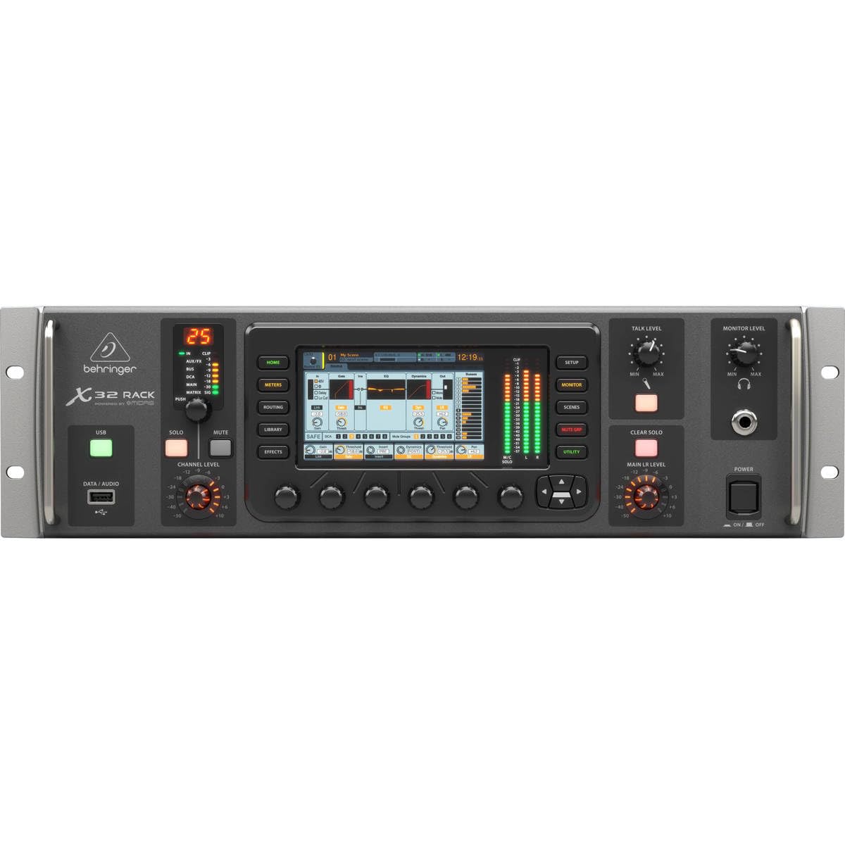 Behringer X32 RACK 40-Input, 25-Bus Digital Rack Mixer with 16 Programmable Midas Preamps, USB Audio Interface and iPad/iPhone* Remote Control