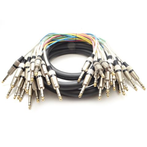 16 Channel 1/4″ TRS Snake Cable – 10 Feet Long – Serviceable Ends – Pro Audio Effects Snake for Live Live, Recording, Studios, and Gigs – Patch, Amp, Mixer, Audio Interface 10′