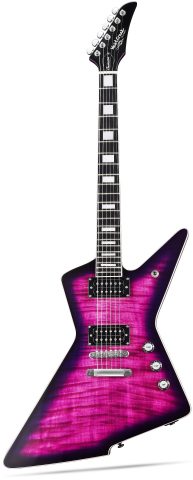 WestCreek Revenge Solid Body Electric Guitar, Heavy Metal Guitar, Right Handed, Heavy Metal Pickups, Rounded End Jumbo Frets, Bone Nut, Rosewood Fretboard, Mahogany Body (Black)