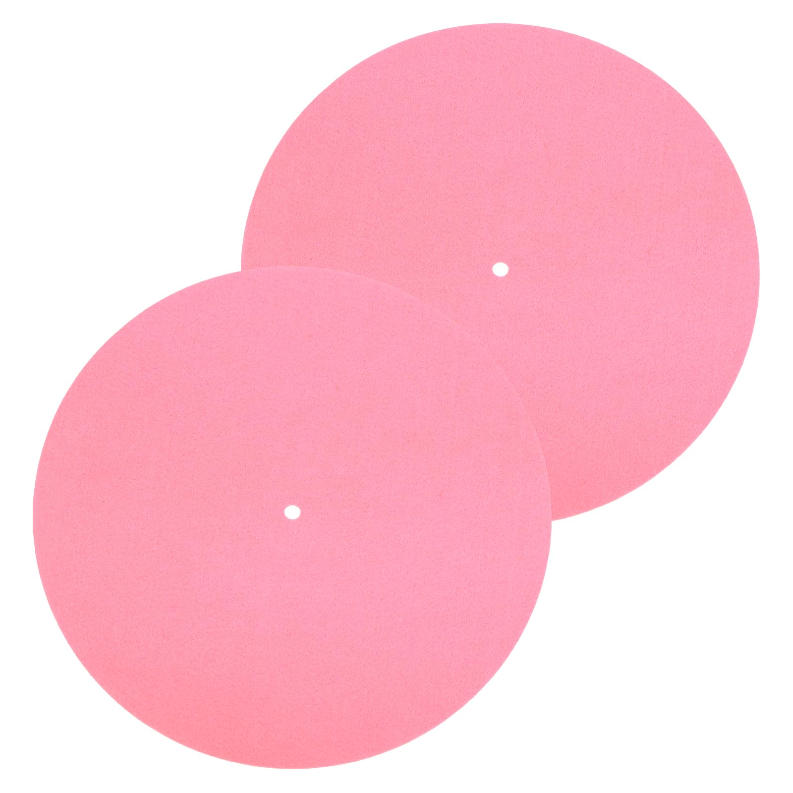 MECCANIXITY 2 Pcs Record Player Mat, 12 Inch Turntable Mat 3mm Felt Turntable Pad for Vinyl Record Player, Pink
