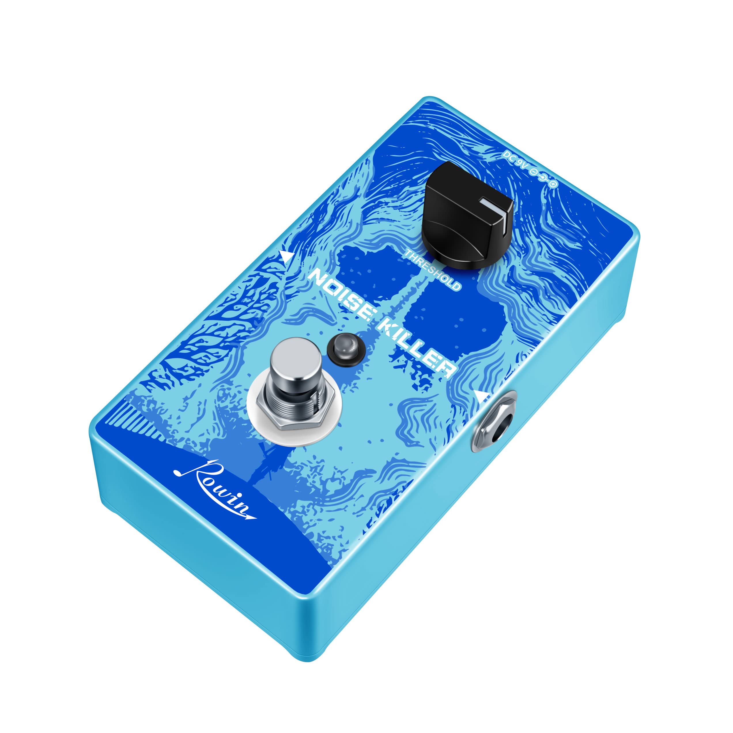 Rowin Noise Killer Guitar Noise Reduction Pedal, True Bypass Noise Suppressor with Adjustable Threshold, Zinc Alloy Full Size Effect Stompbox RE-03