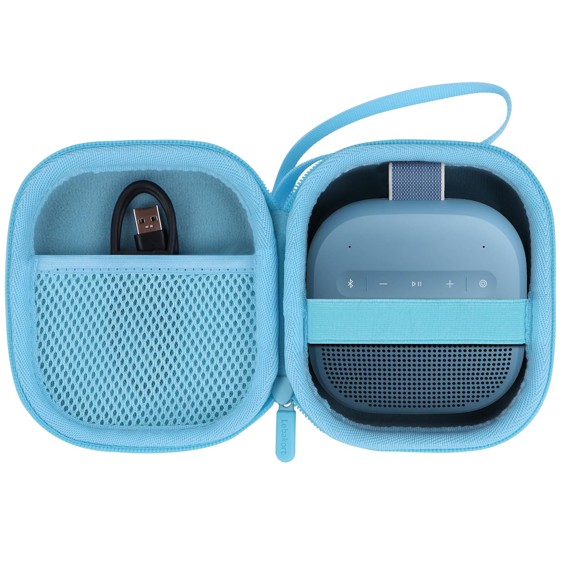 Lebakort Storage Case Compatible with Bose New SoundLink Micro 2nd Gen Speaker (Light Blue Case)