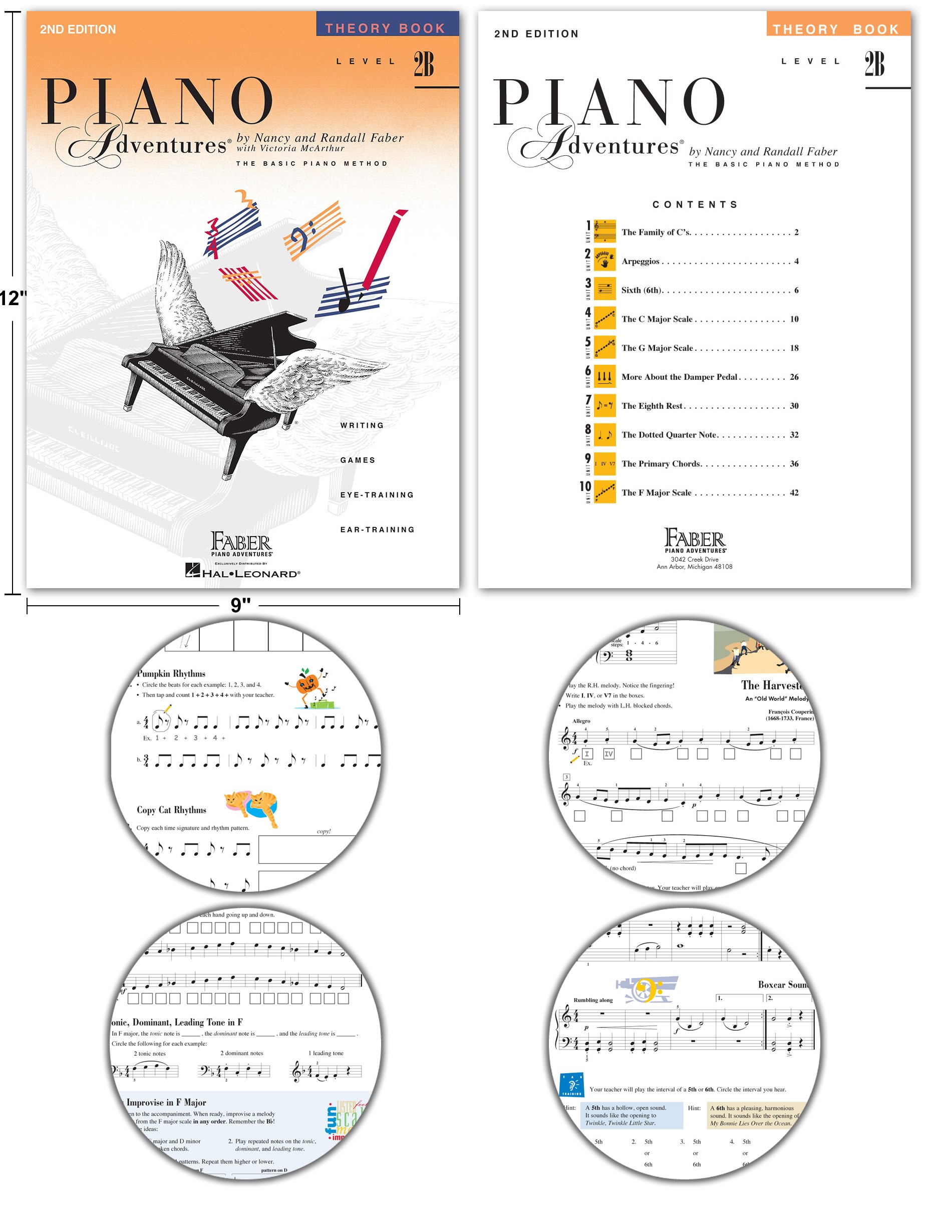 Piano Adventures Level 2B Learning Set By Nancy Faber – Lesson, Theory, Performance, Technique & Artistry Books & Juliet Music Piano Keys 88/61/54/49 Full Set Removable Sticker
