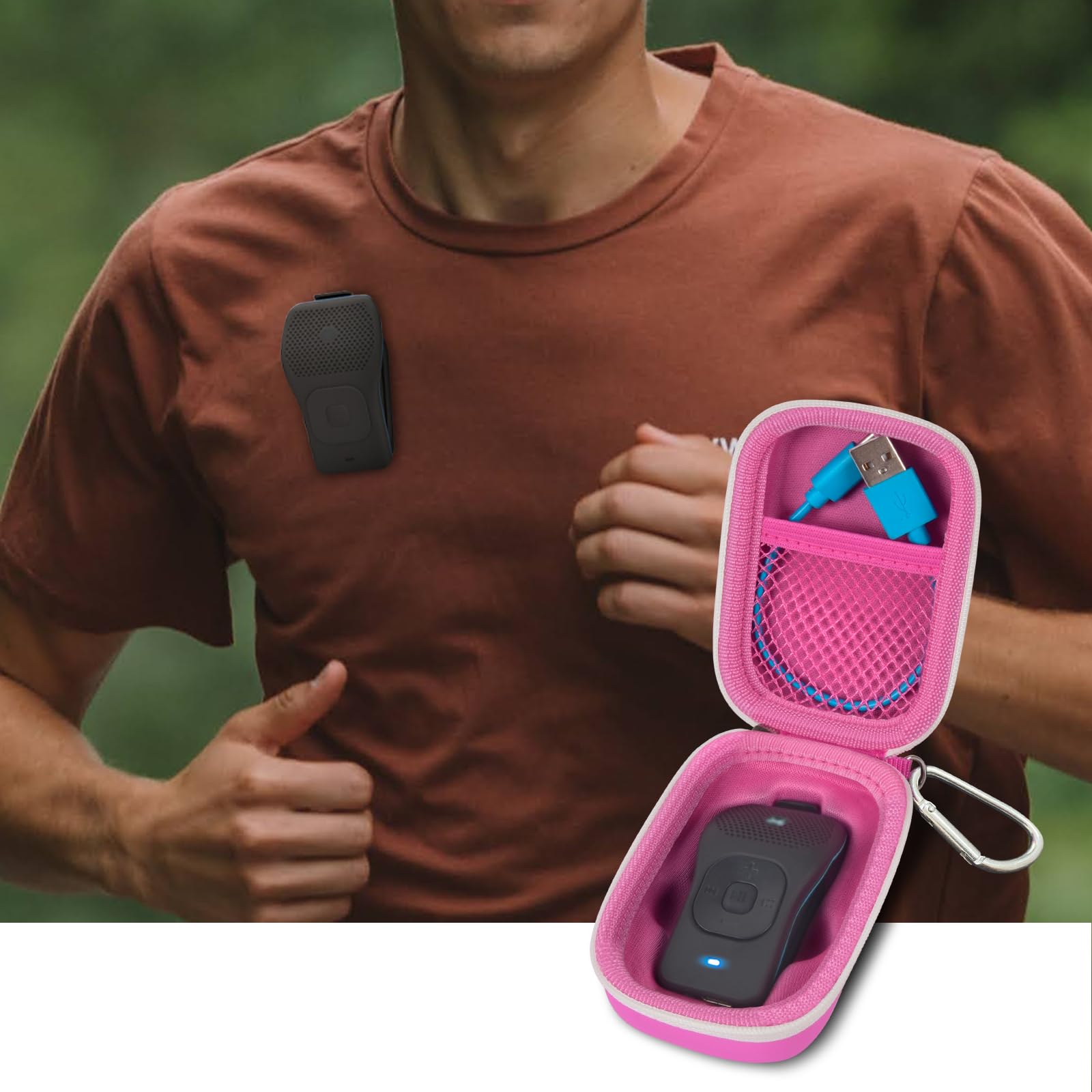 ANKHOH Carrying Travel Case for Noxgear 39g Wearable Bluetooth Clip Speaker