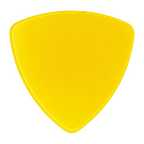 Celluloid Yellow Guitar Pick – 346 Rounded Triangle Shape – 50 Pack