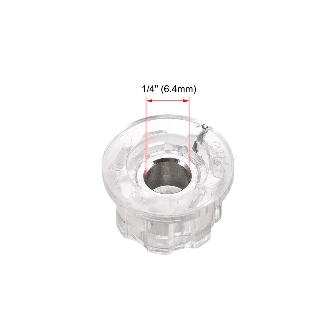 uxcell 5pcs 6.4mm Shaft Hole Potentiometer Volume Control Rotary Knobs Effect Pedal Knobs Clear