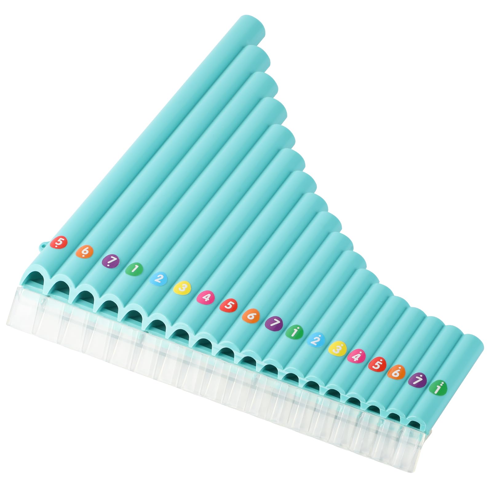 Deekec 18 Pipes Pan Flute C Key – Instrument Design for Easy Play, Perfect for Students and Learning-Beginner-Friendly (Lightblue)