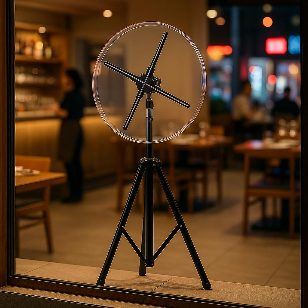 Rycixon 3D Hologram Fan Projector, WiFi App LED Advertising Display,22in