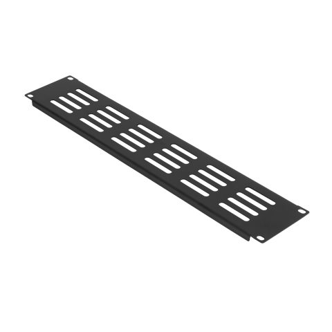Gator Rackworks Universal Rack Mounted Steel Flanged Vent Panel Accessory; 2U Size (GRW-PNLVNT2)