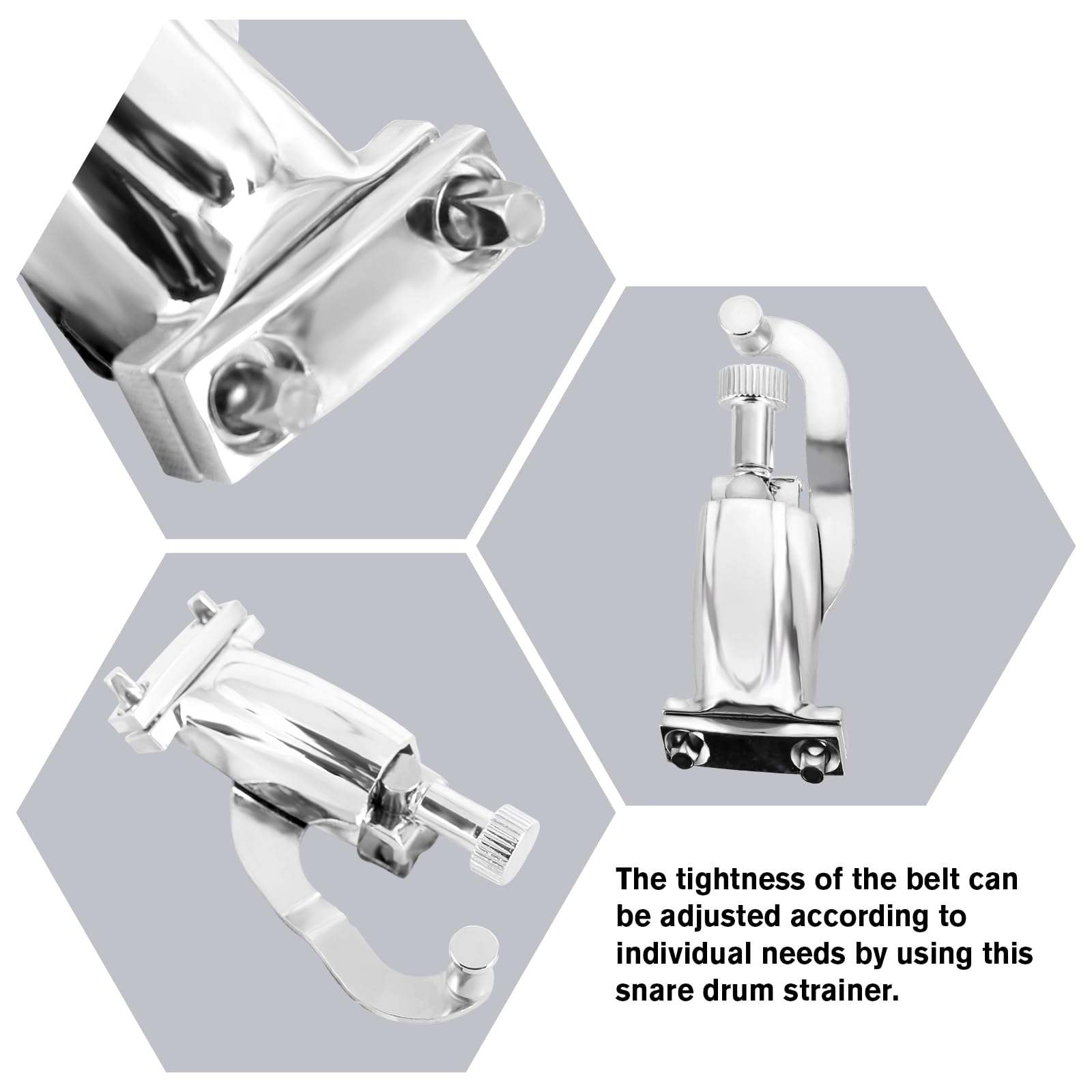EASTROCK Snare Drum Strainer Silver Snare Round Adjuster