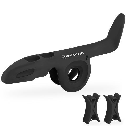 RANMING Violin Bow Holder for Practice– Silicone Hand Position Corrector Non-Slip Teaching Tool for Beginners Students Improve Bow Grip & Posture Violin Teaching Aid With 2 Bow Stopper Black