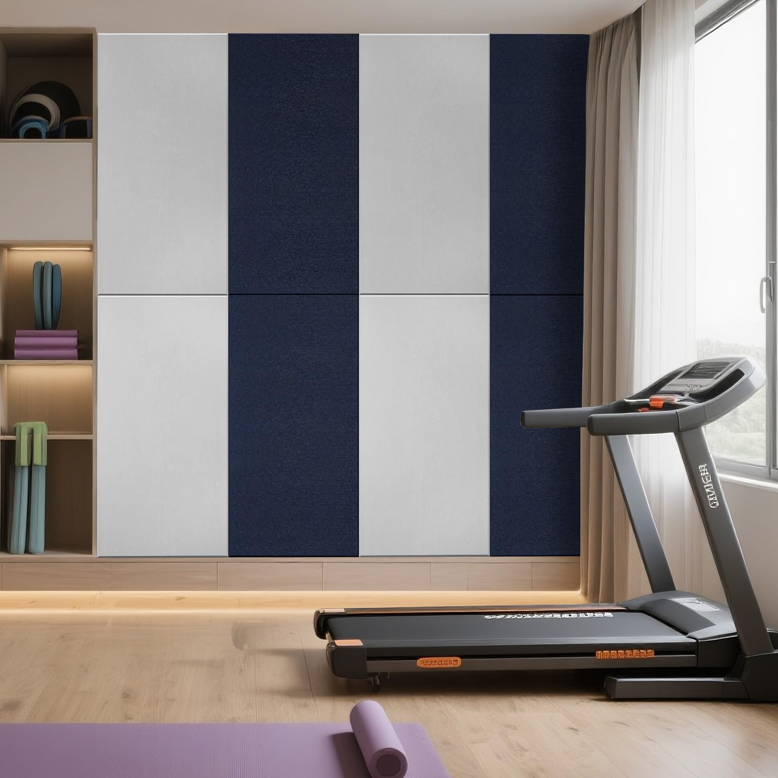 3 Pack Acoustic Panels, 47.2 x 23.6 Inches Sound Proof Panels, White