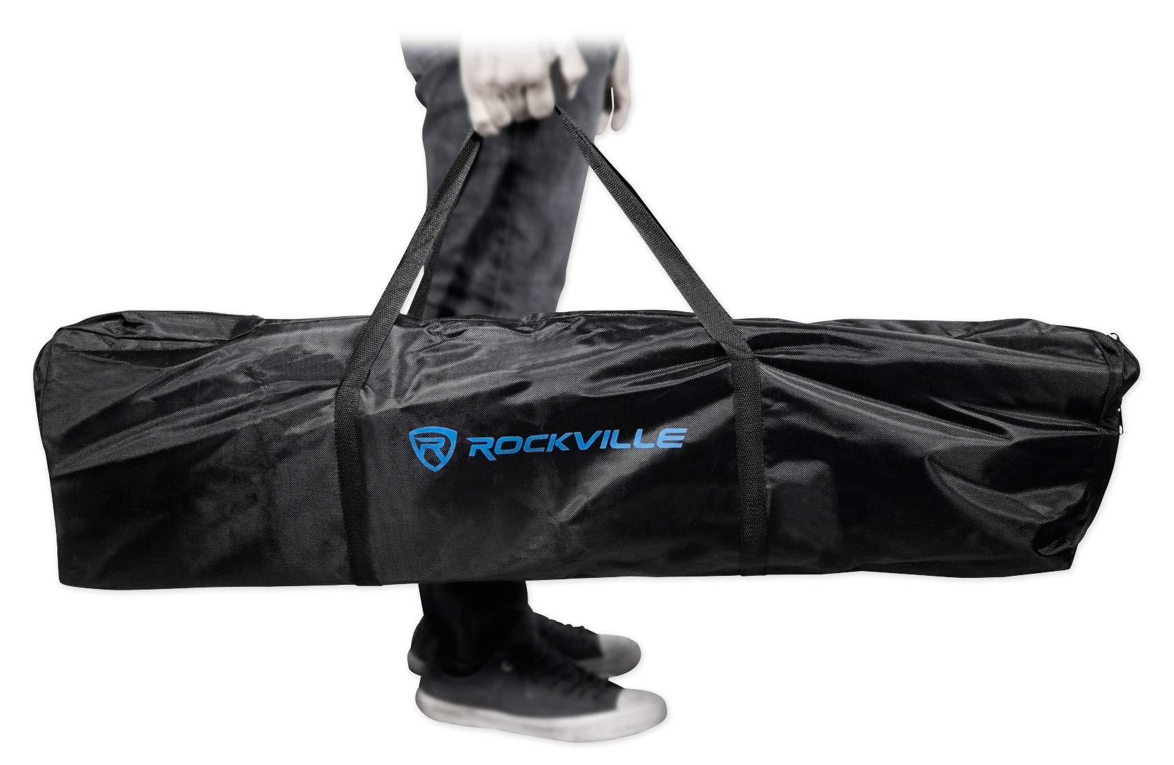 Rockville RTP32B Black Totem Moving Head Light Stand with Scrims and Bags