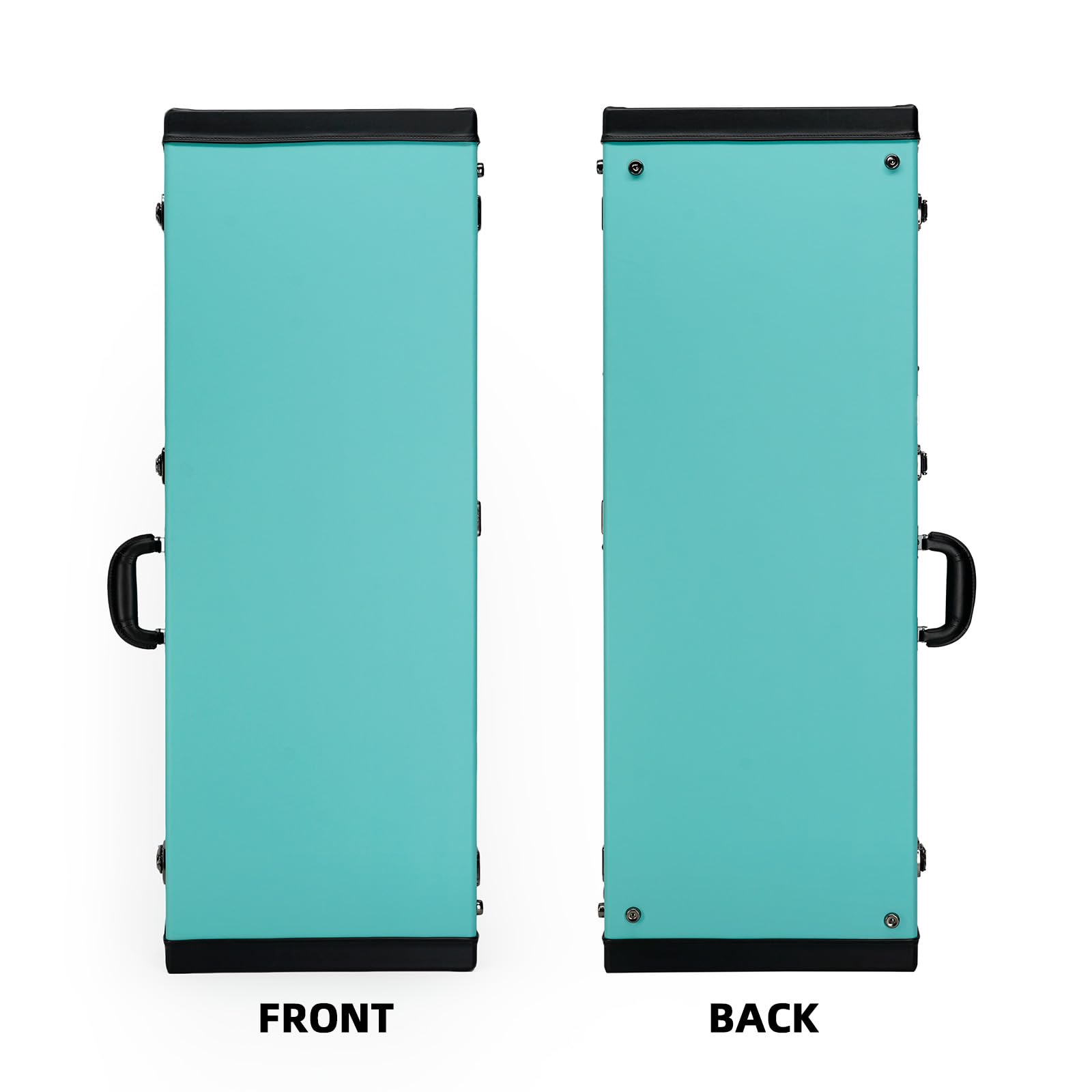 REAL MISSION Electric Guitar Case Hard, Fits Fender Strat, Tele, and Standard Guitars, Portable 4-Layer Protection Hardshell with Comfort Handle, Secure Metal Lock (Aqua)