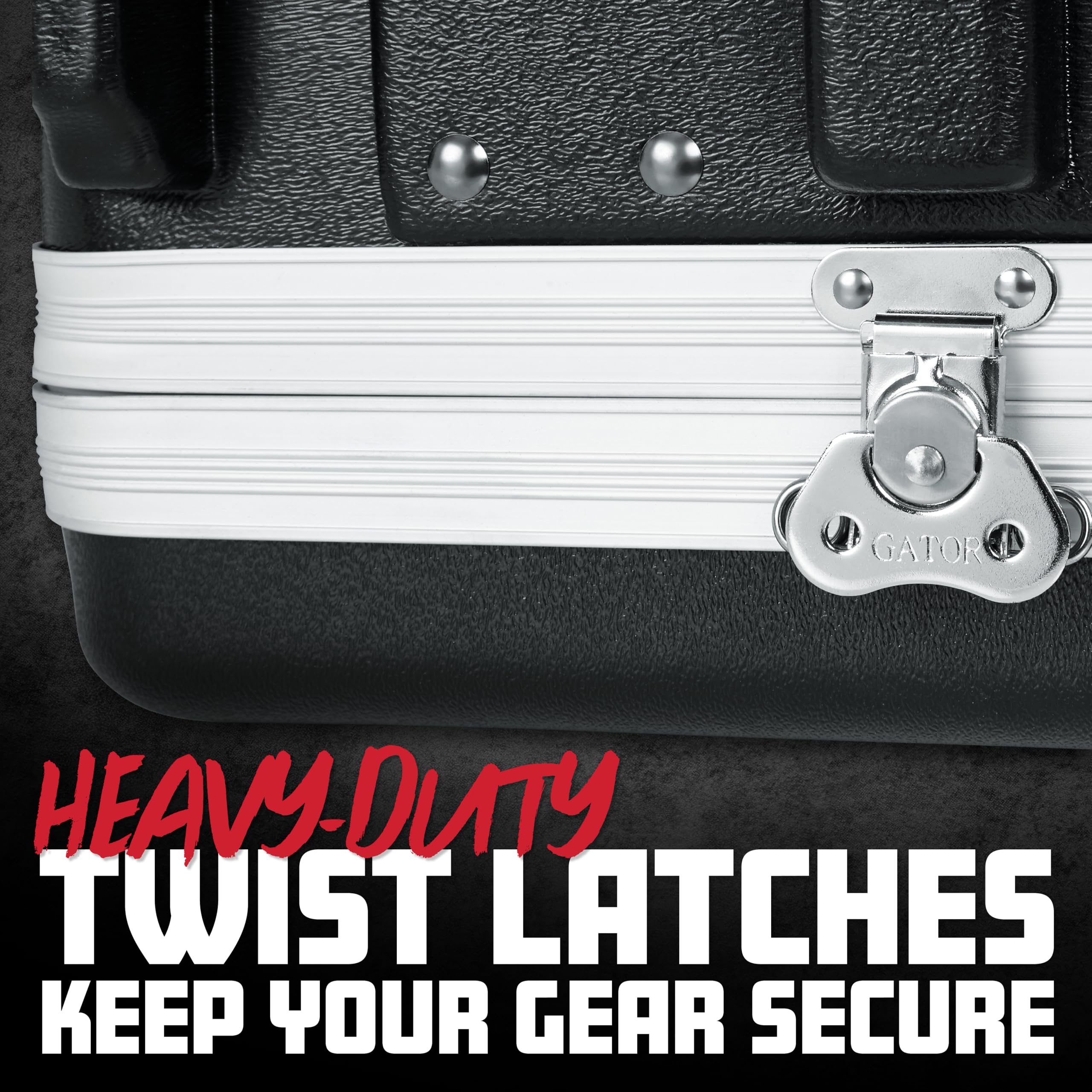 Gator Cases Lightweight Molded 2U Rack Case with Heavy Duty Latches; Shallow 14.25′ depth (GR-2S)