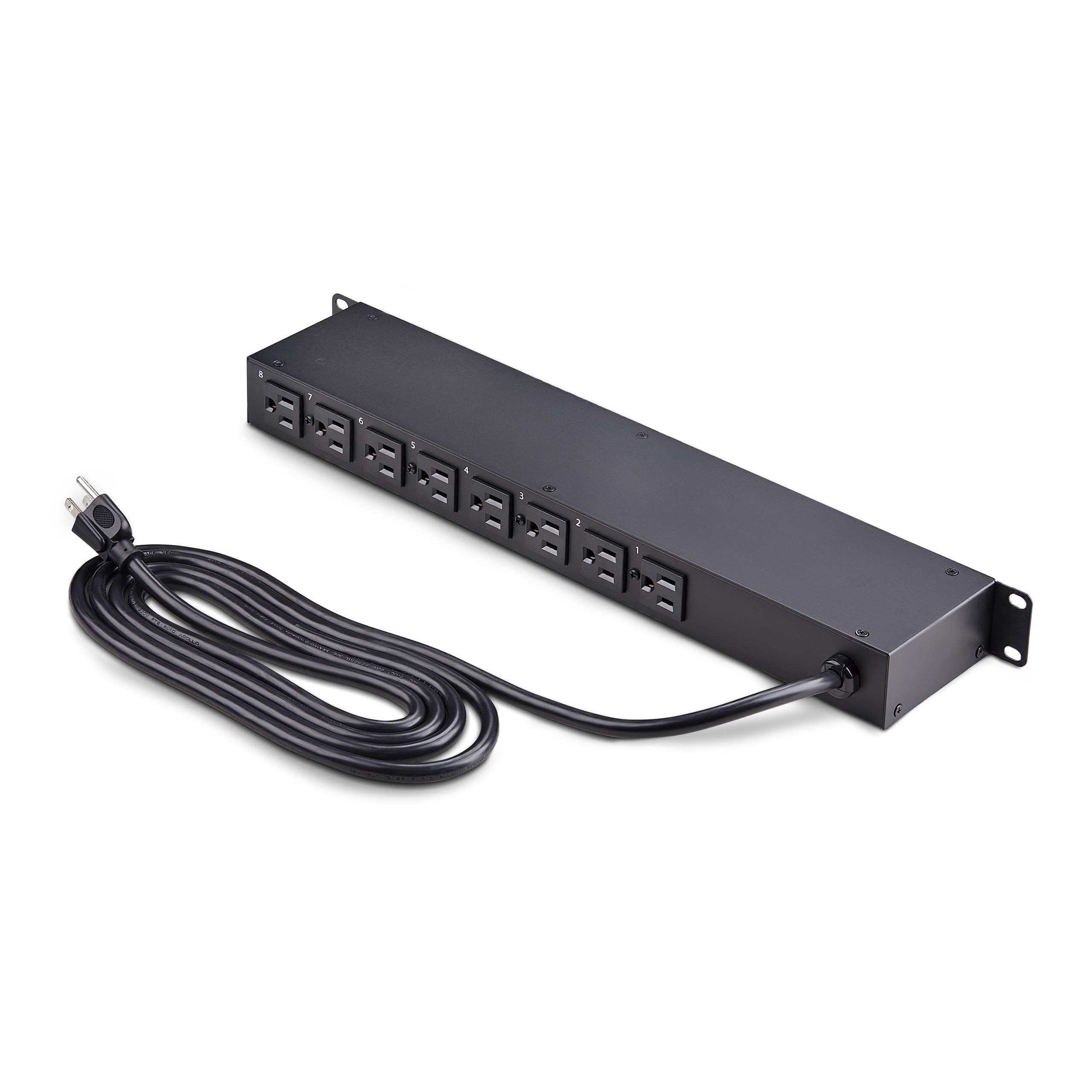 StarTech 8-Outlet 1U Switched PDU, 15A, TAA, 125V (8NS8-RACK-MOUNT-PDU)