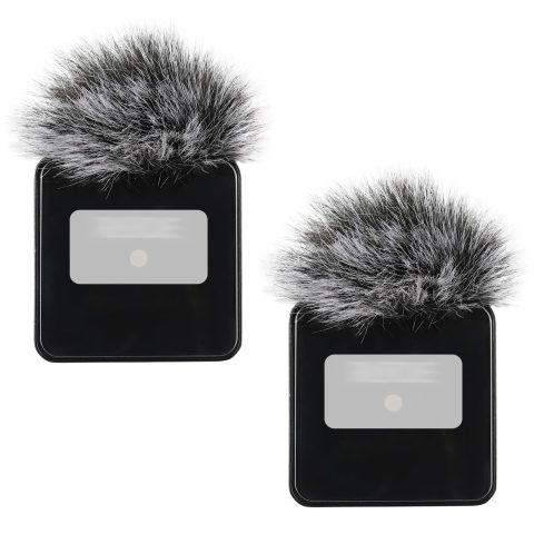 Premium Furry Windscreen Windshield Dead-cat for Rode Wireless Go Microphones (2PCs-Gray, Rode Wireless Go I)